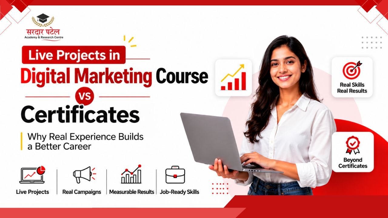 Live Projects in Digital Marketing Course vs Certificates