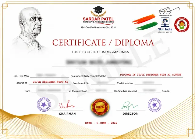 sparc certificate ui ux design