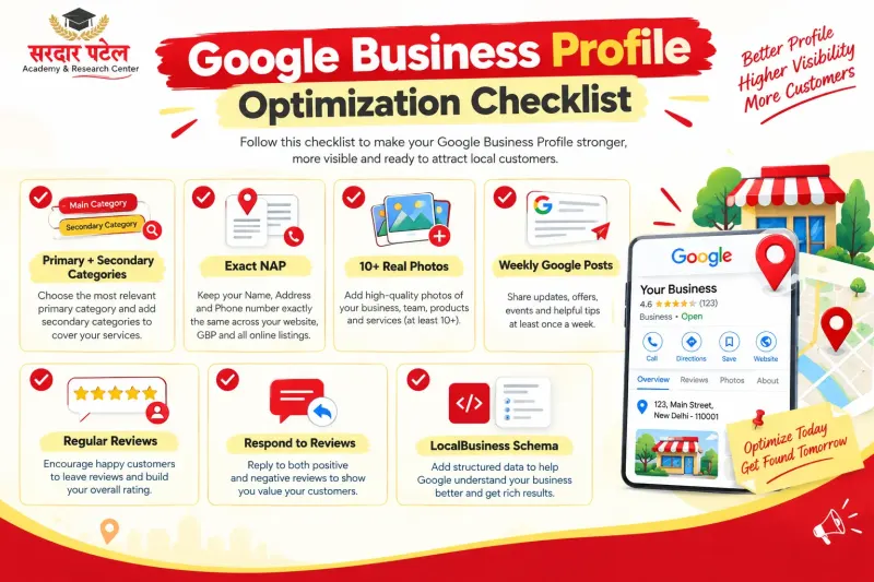 Google my business profile optmisation checklist Digital Marketing